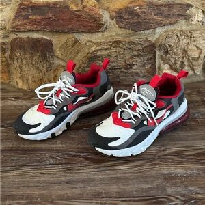 Nike Air 270 - Youth: Black, Red, and White Sneakers